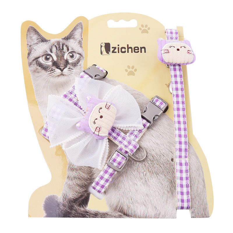 Cat Leash Set Cat I-shaped Anti-break